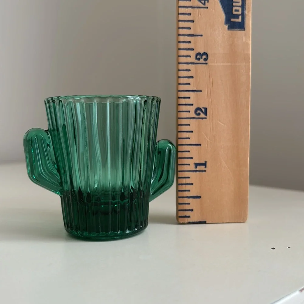 Vintage Libbey Cactus Shot Glass Mid Century Barware Retro Saguaro Cactus - Picture 6 of 7